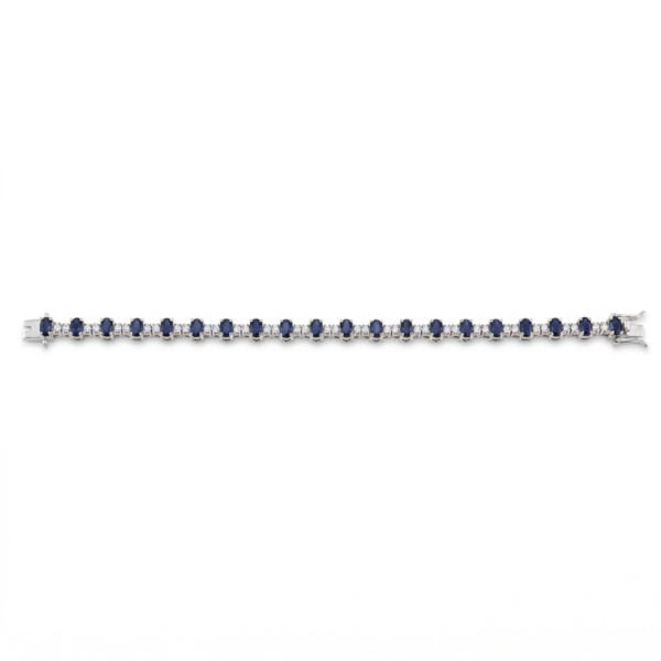 Oval Saphires with Diamonds Bracelet