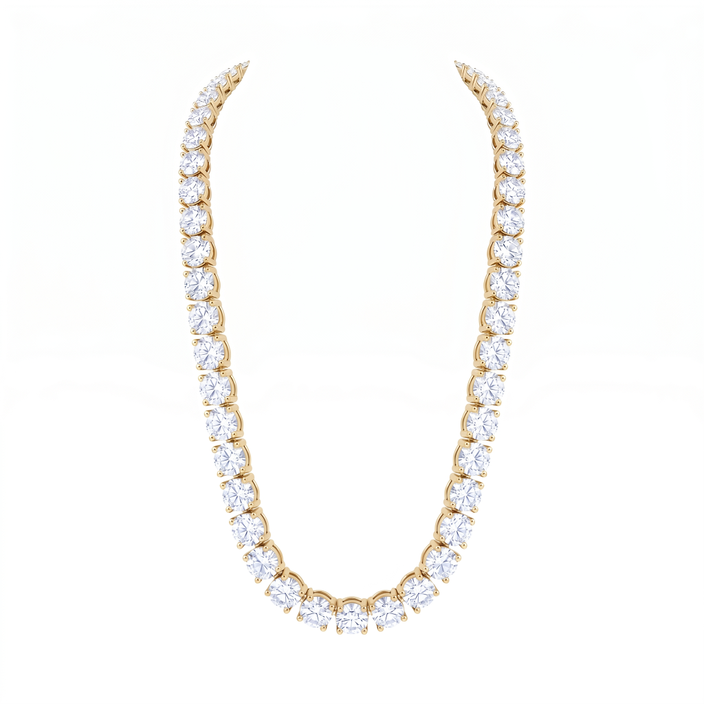 Diamond Tennis Necklace 52 carats - Image 3
