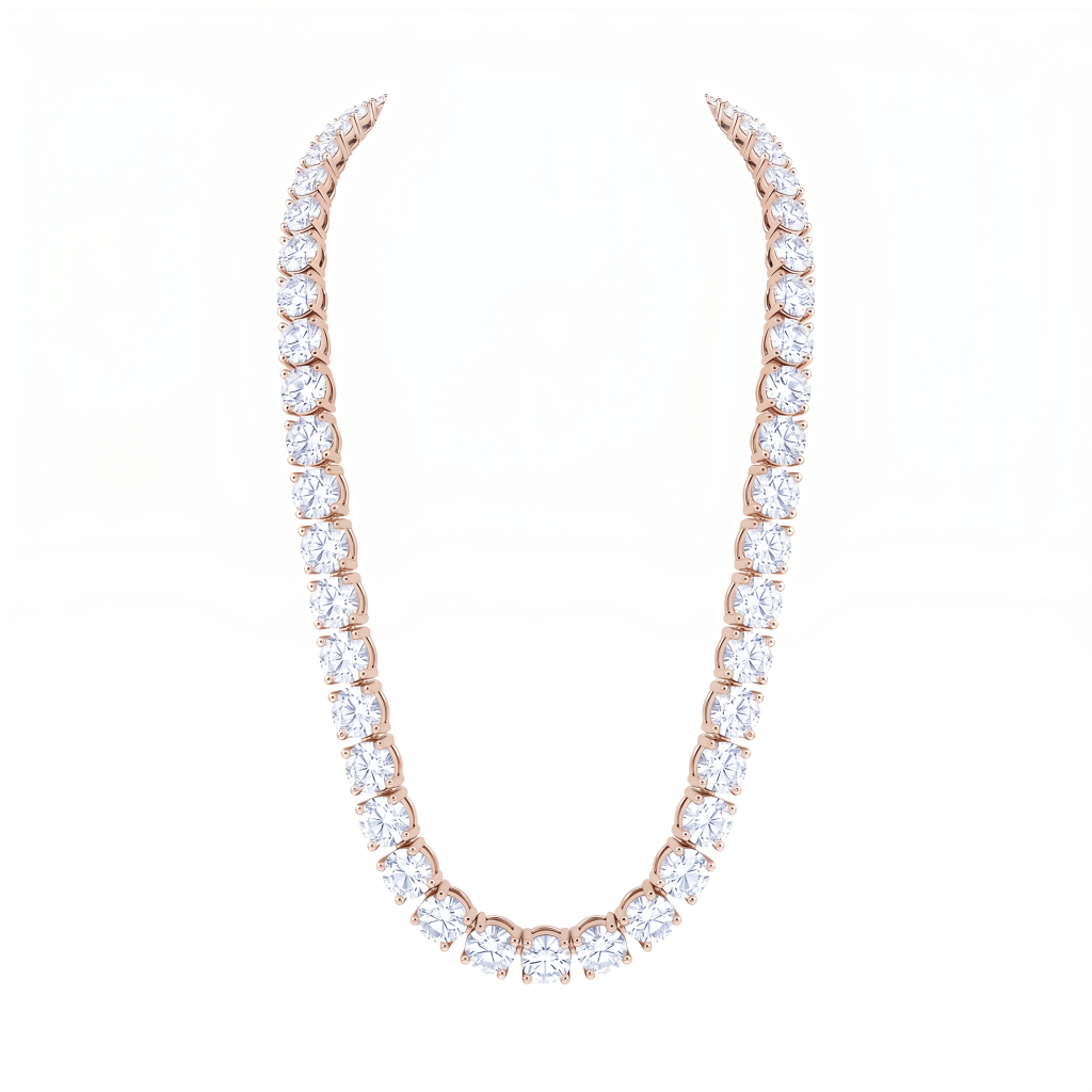 Diamond Tennis Necklace 52 carats - Image 2