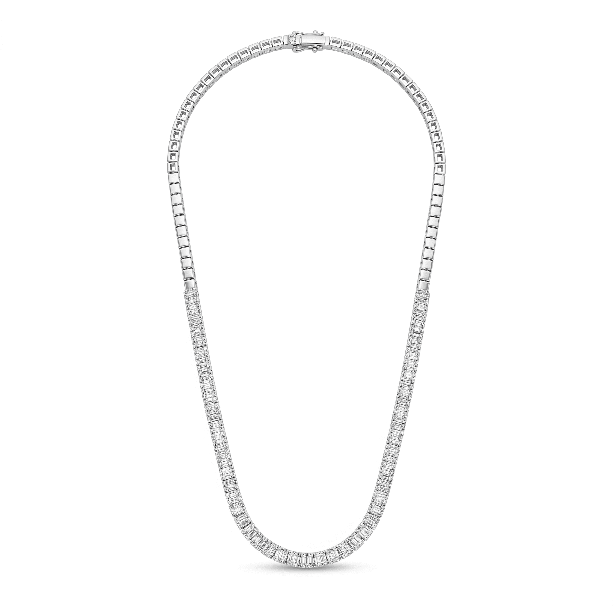 Baguette Diamond Necklace - Image 4