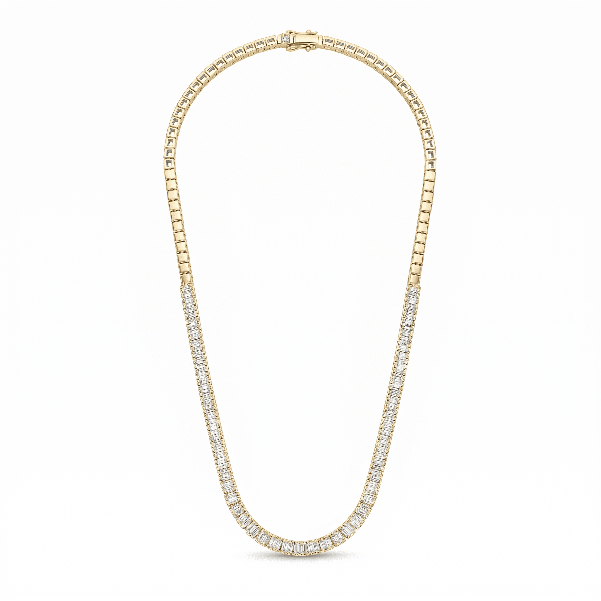 Baguette Diamond Necklace - Image 5