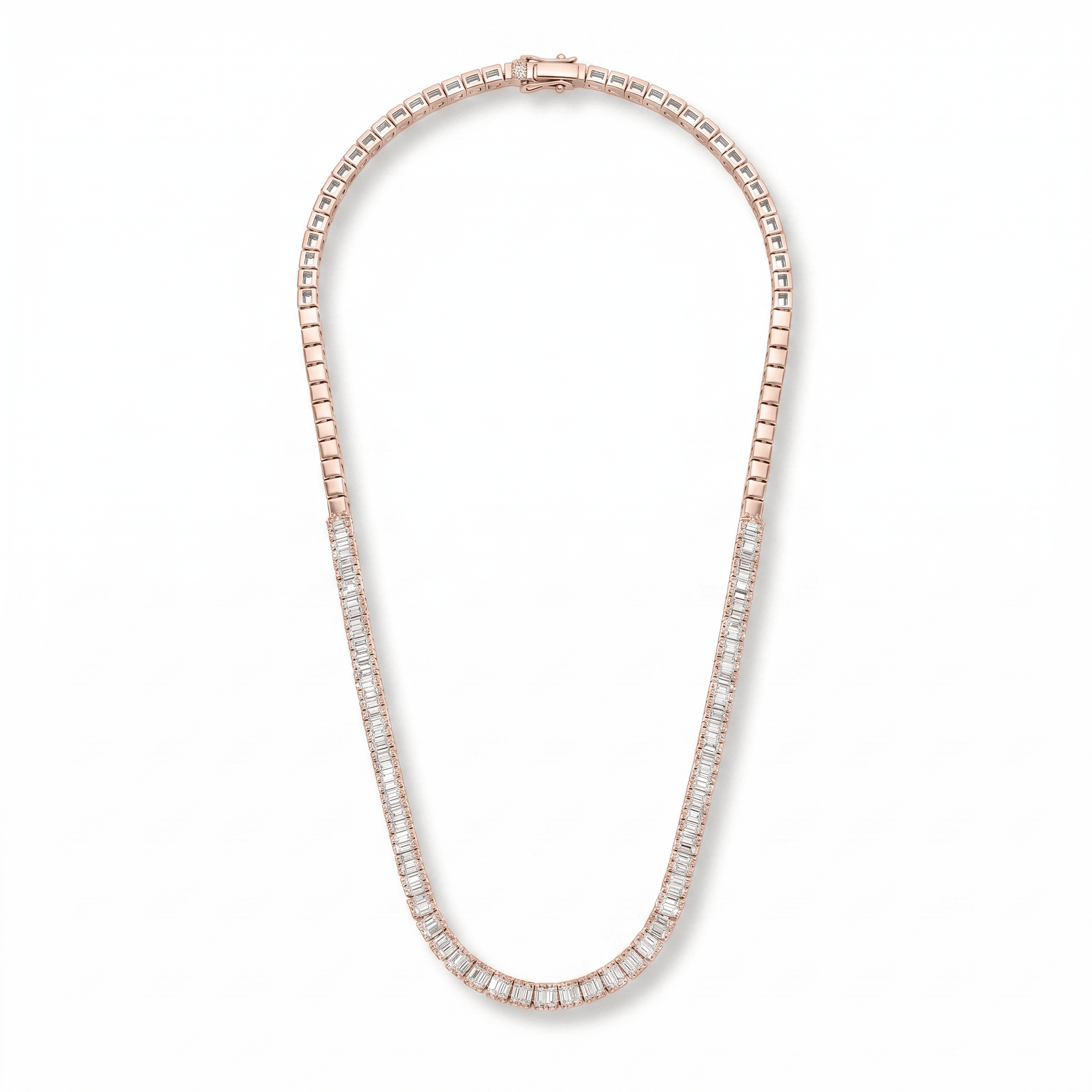 Baguette Diamond Necklace - Image 6