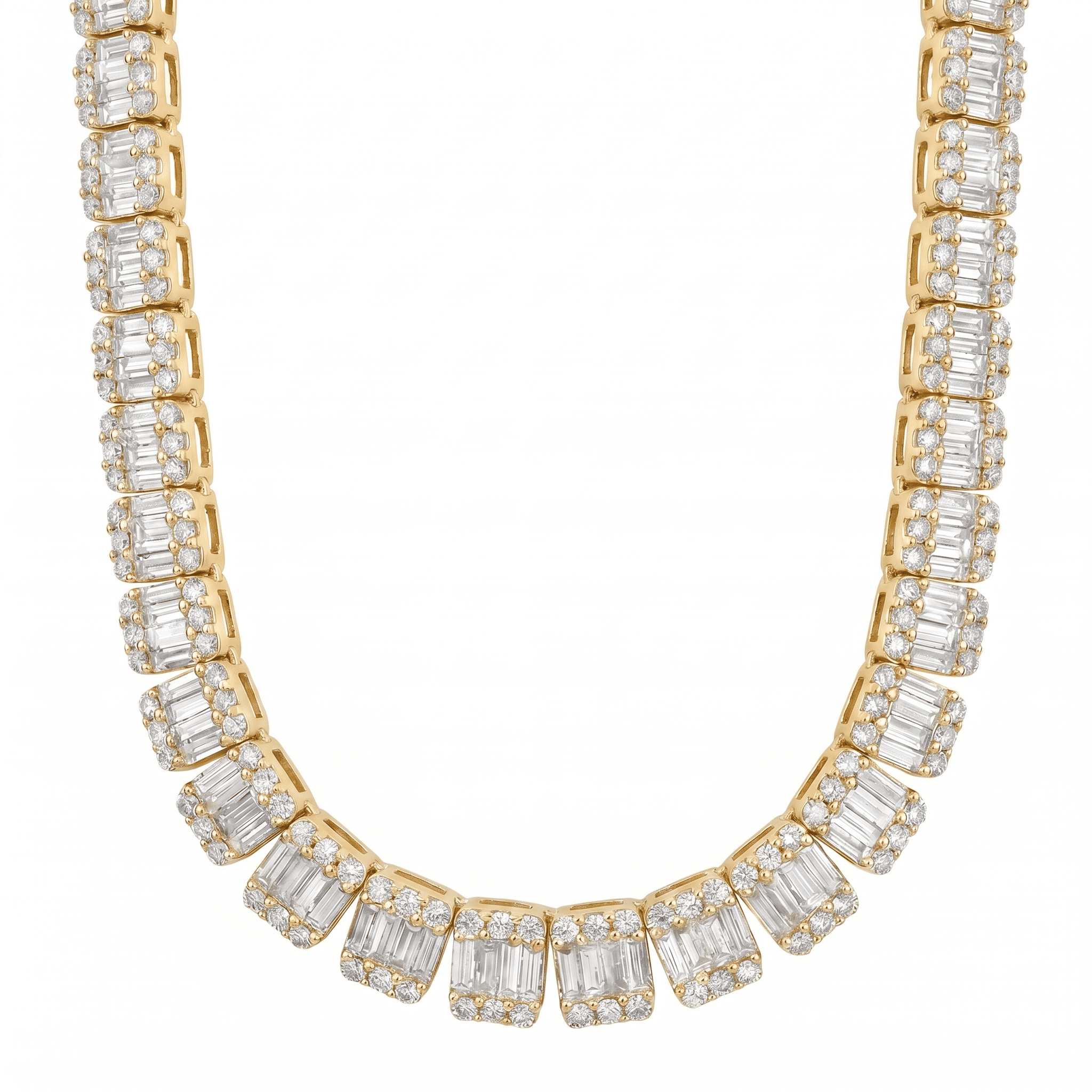 Baguette Diamond Necklace - Image 3