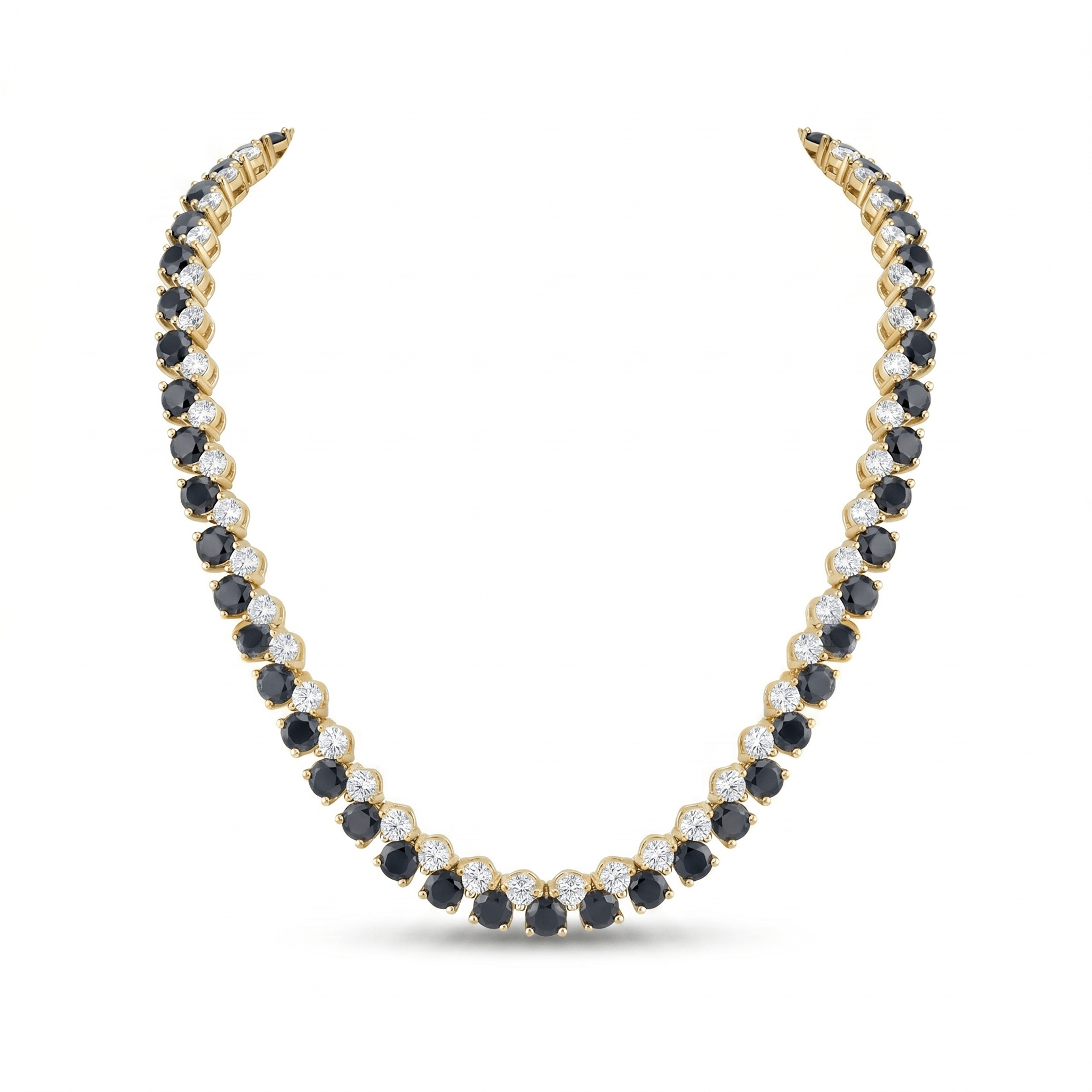 Fancy Blue Saphire and Diamond Necklace - Image 3