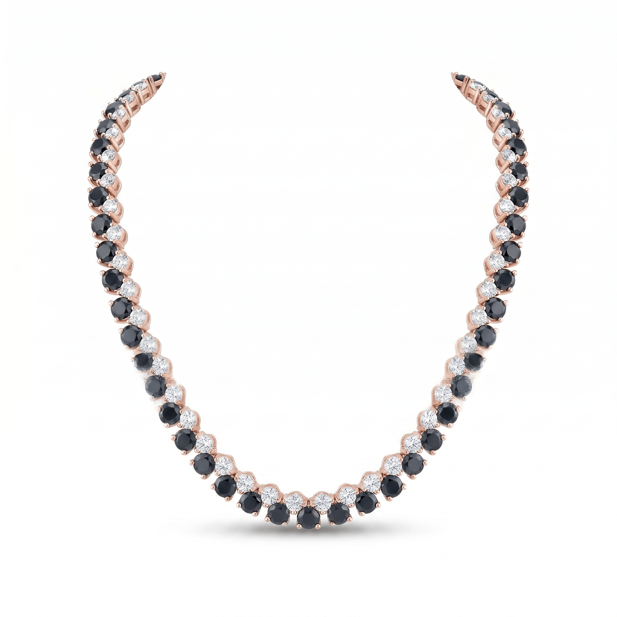 Fancy Blue Saphire and Diamond Necklace - Image 2