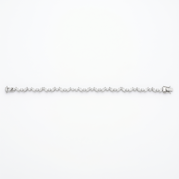 Marquee and Round Diamond Bracelet