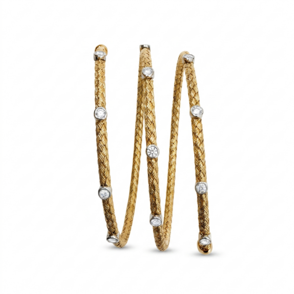 Wrap Around Bangle with Diamonds