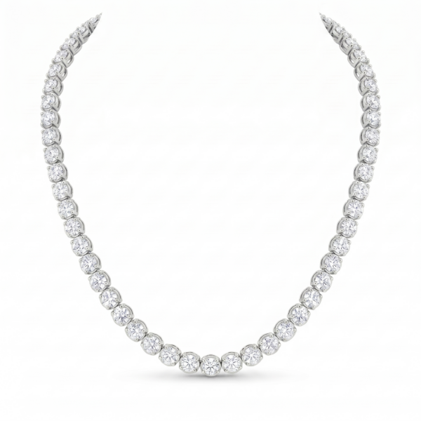 Crown Diamond Tennis Necklace