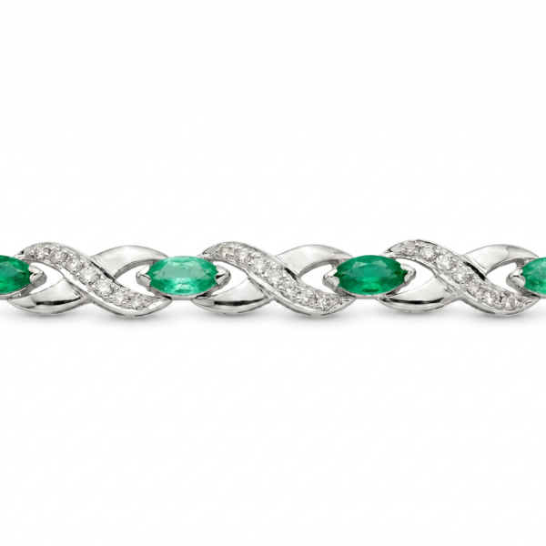 Green Marquee Emerald Bracelet